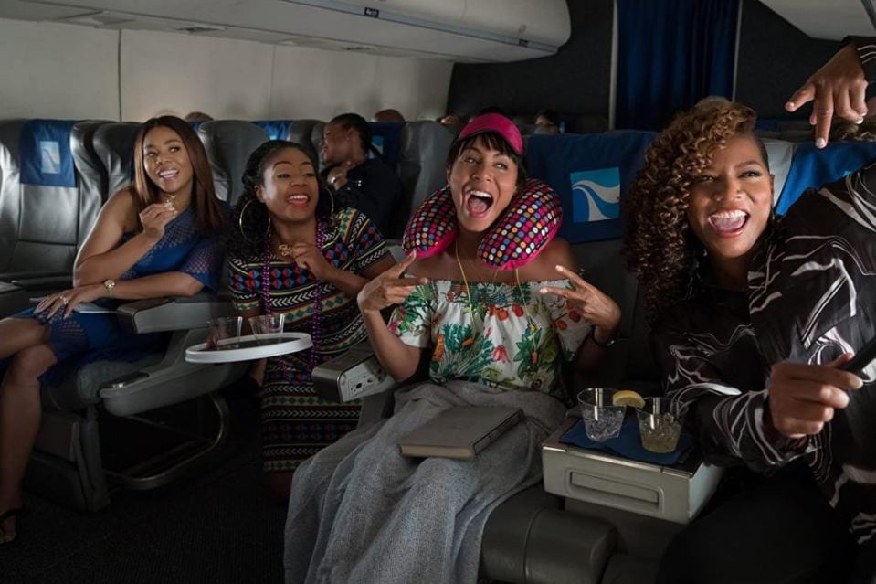 (Regina Hall, Tiffany Haddish, Jada Pinkett Smith and Queen Latifah in ‘Girl’s Trip,’ – Universal Pictures)