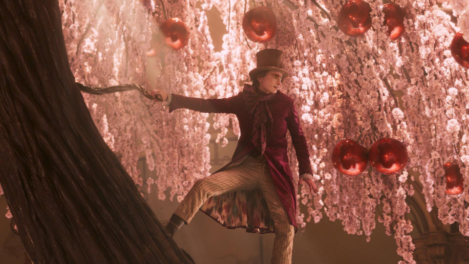 TIMOTHÉE CHALAMET as Willy Wonka in