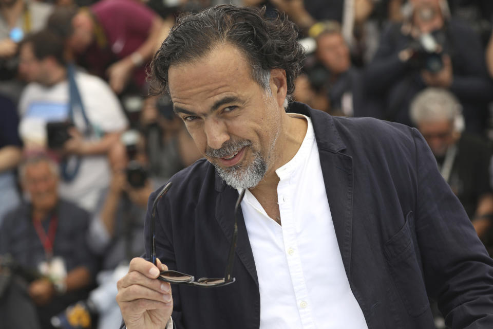 El presidente del jurado Alejandro González Iñárritu posa para la prensa el día inaugural del Festival de Cine de Cannes, en su 72da edición, el martes 14 de mayo del 2019 en Cannes, Francia. (Foto por Vianney Le Caer/Invision/AP)