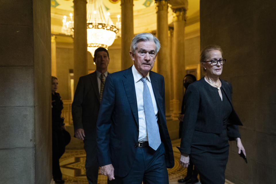 WASHINGTON, DC - MAY 12: Federal Reserve Chairman Jerome Powell arrives for a meeting with Texas Republican Senator John Cornyn, hours after Senate confirmation as Fed chairman Thursday, May 12, 2022 years in Washington, D.C.  (Photo by Jabin Botsford/The Washington Post via Getty Images)