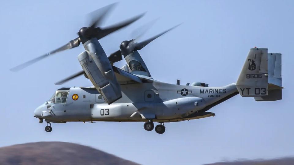 A US Marine Corps MV-22B. <em>USMC</em>