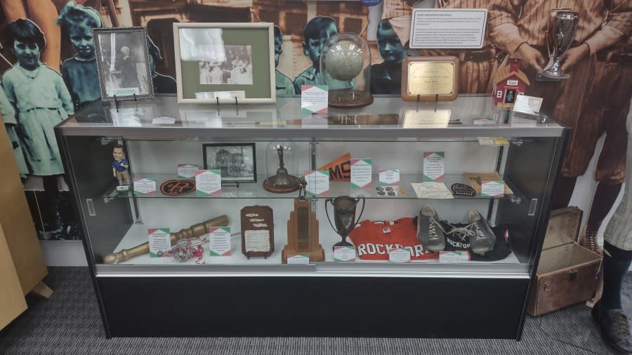 An undated courtesy photo of items on display inside the Rockford Area Museum.