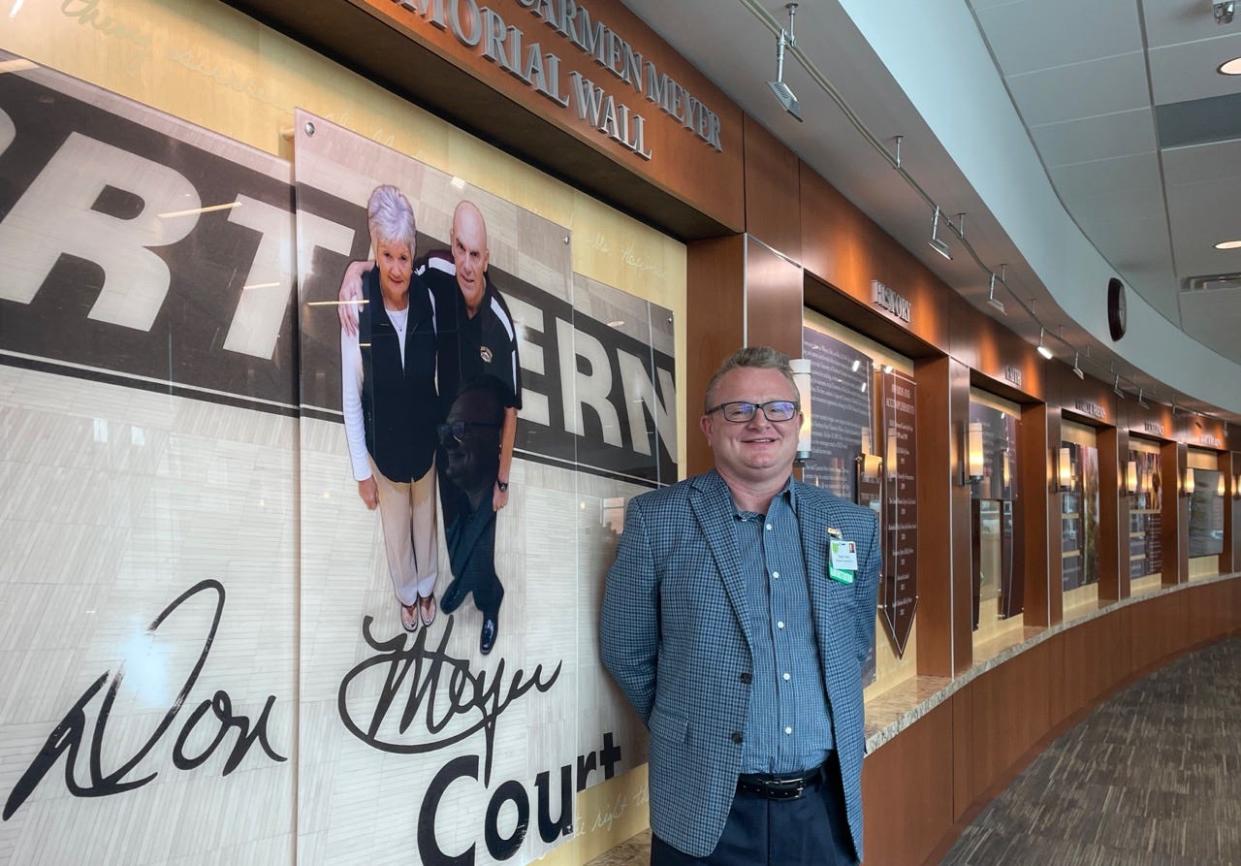 When he thinks about his legacy at Avera, Todd Forkel thinks about the Don and Carmen Meyer Center of Excellence at the Avera Cancer Center.