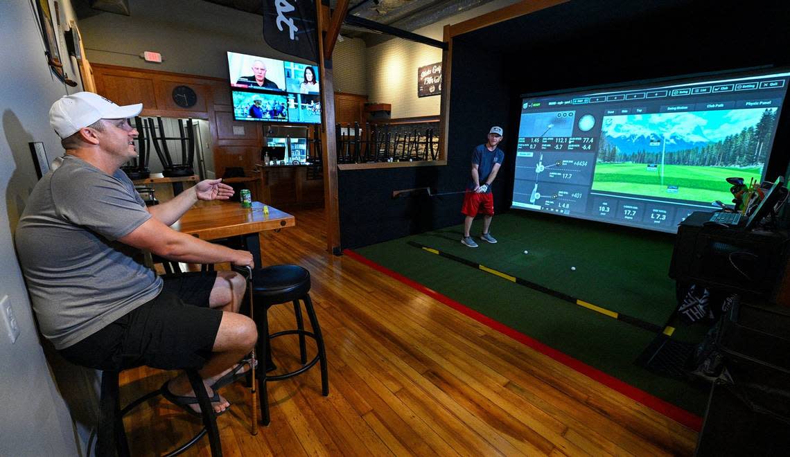 Sticks Golf Lounge opened in March in downtown Humboldt. Sticks features three golf-simulation driving bays, lots of big-screen TVs and a full bar.