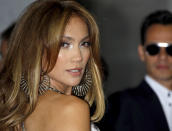 Singer Jennifer Lopez and her husband Marc Anthony arrive at the World Music Awards in Monte Carlo, May 18, 2010. The World Music Awards honours the bestselling recording artists from around the world. REUTERS/Sebastien Nogier (MONACO - Tags: ENTERTAINMENT PROFILE)