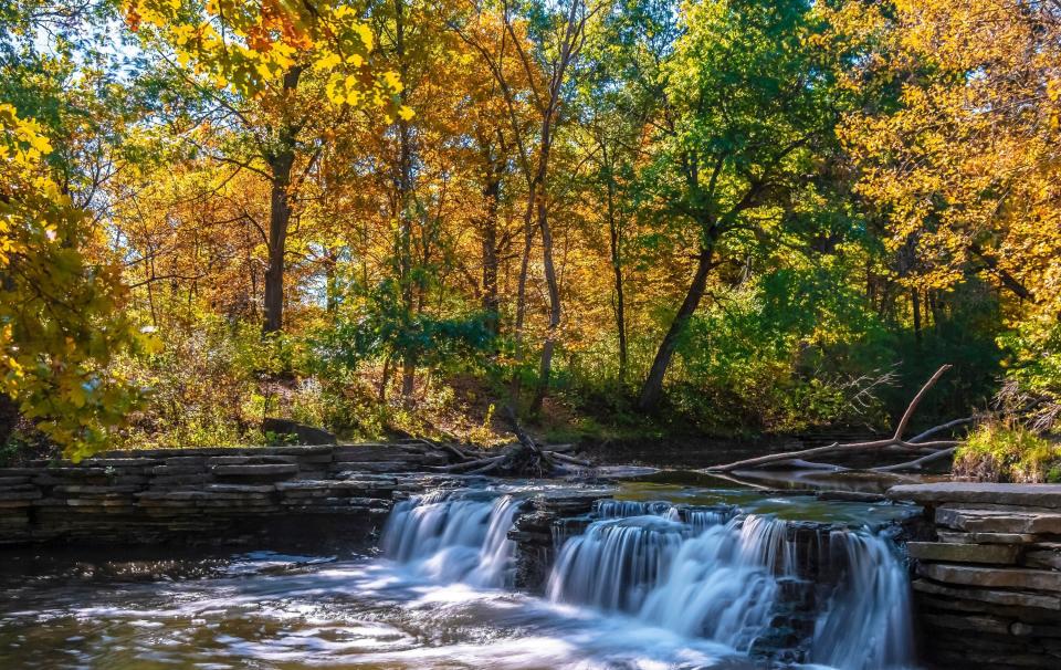 Photo of a waterfall at the Waterfall Glen Forest Preserve