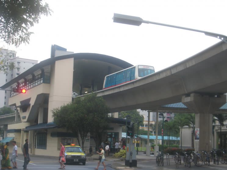 A train on the Bukit Panjang LRT line. File photo: Yahoo