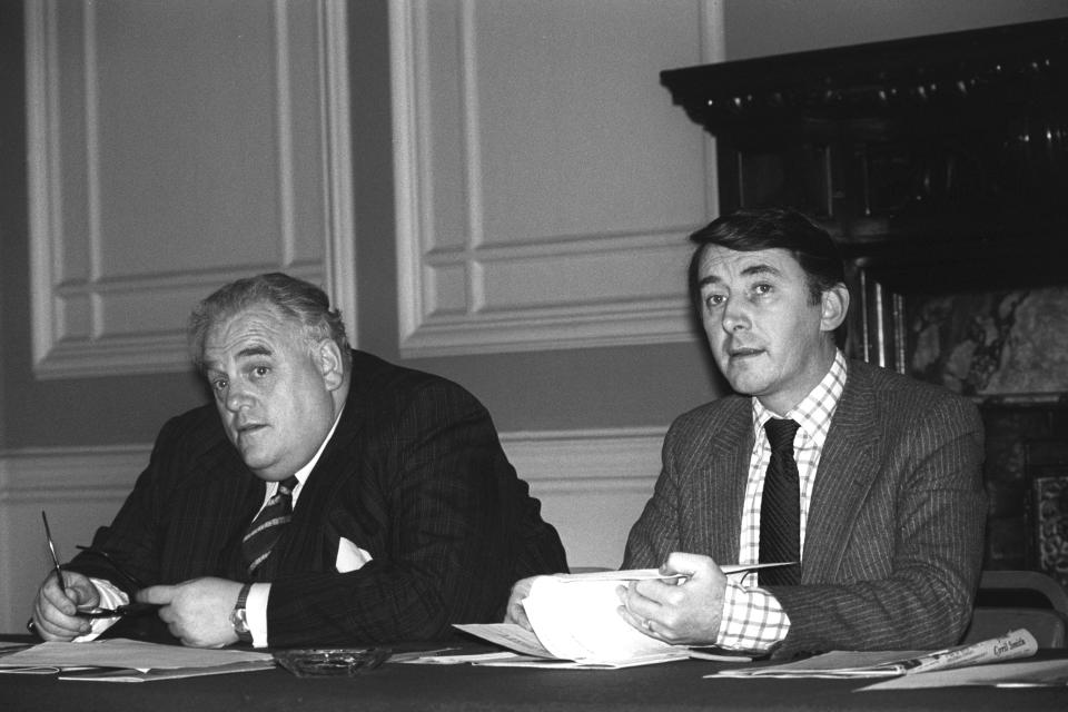 David Steel, right, with Cyril Smith in 1981 (PA)