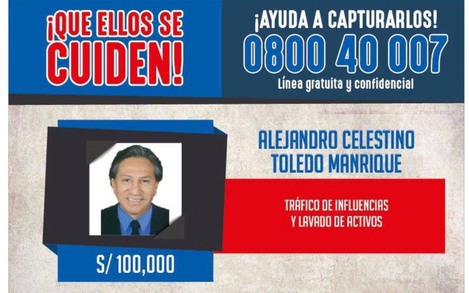 Peru offers reward for capture of former president 