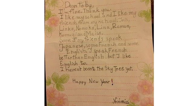 Toby began his quest to write to every country when he was just five-years-old. Source: Facebook.