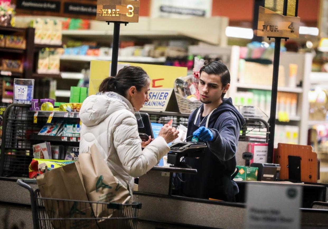 grocery stores up protection for workers