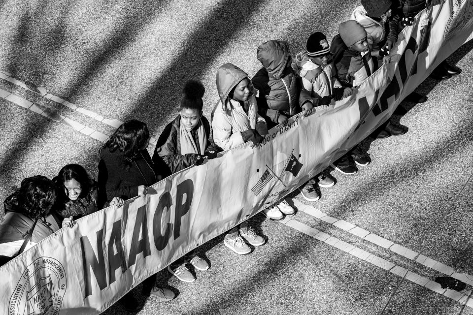 Young kids of color march to the South Carolina Statehouse from Zion Baptist Church in Columbia, South Carolina. (Photo: )