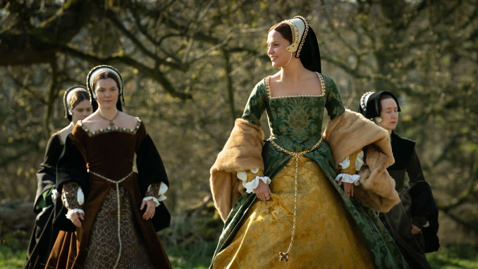 Alicia Vikander (center) as Katherine Parr in "Firebrand." - Larry Horricks