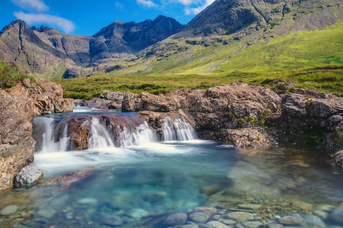 The Fairy Pools on the Isle of Skye, found off Scotland’s northwest coast  (Getty Images/iStockphoto)