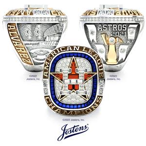 The Houston Astros 2021 American League Championship ring, by Jostens.