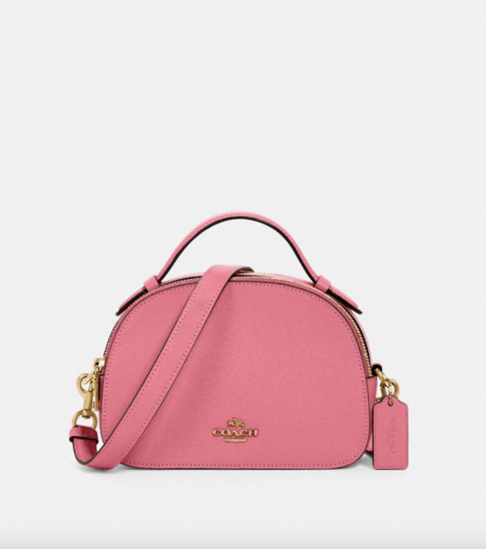 Serena Satchel in Confetti Pink (Photo via Coach Outlet)