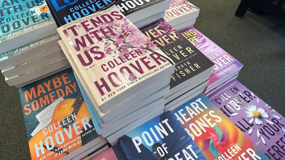 Displays of Colleen Hoover's books are staples at many bookstores. - AJ Willingham/CNN