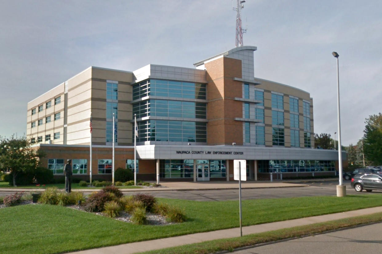 The Waupaca County Law Enforcement Center in Wis. The County Courthouse is located behind this building. (Google Maps)