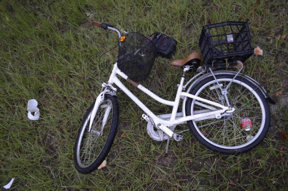 The victim was walking with this bicycle when she was hit and killed by what's believed to be a Ford Ranger on Friday