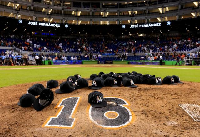 Photo: Miami Marlins Jose Fernandez Memorial at Marlins Park