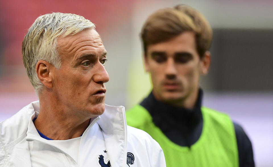 Deschamps est monté au créneau pour défendre son leader d’attaque (AFP).