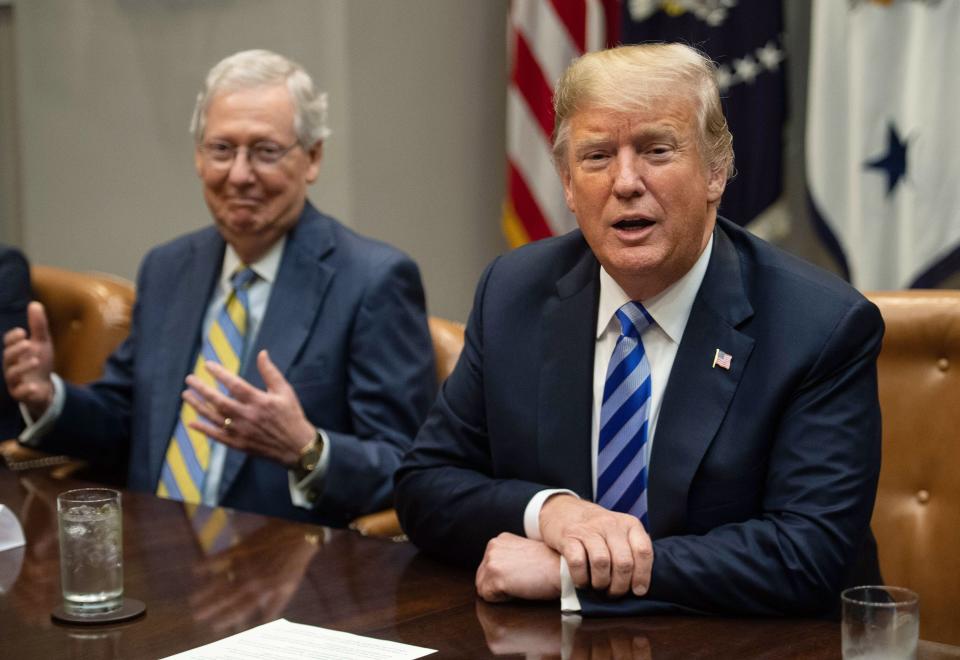 Senate Majority Leader Mitch McConnell (R-Ky.) has made confirming judges his No. 1 priority with Donald Trump in the White House. It's paid off on the nation's appeals courts. (Photo: NICHOLAS KAMM via Getty Images)