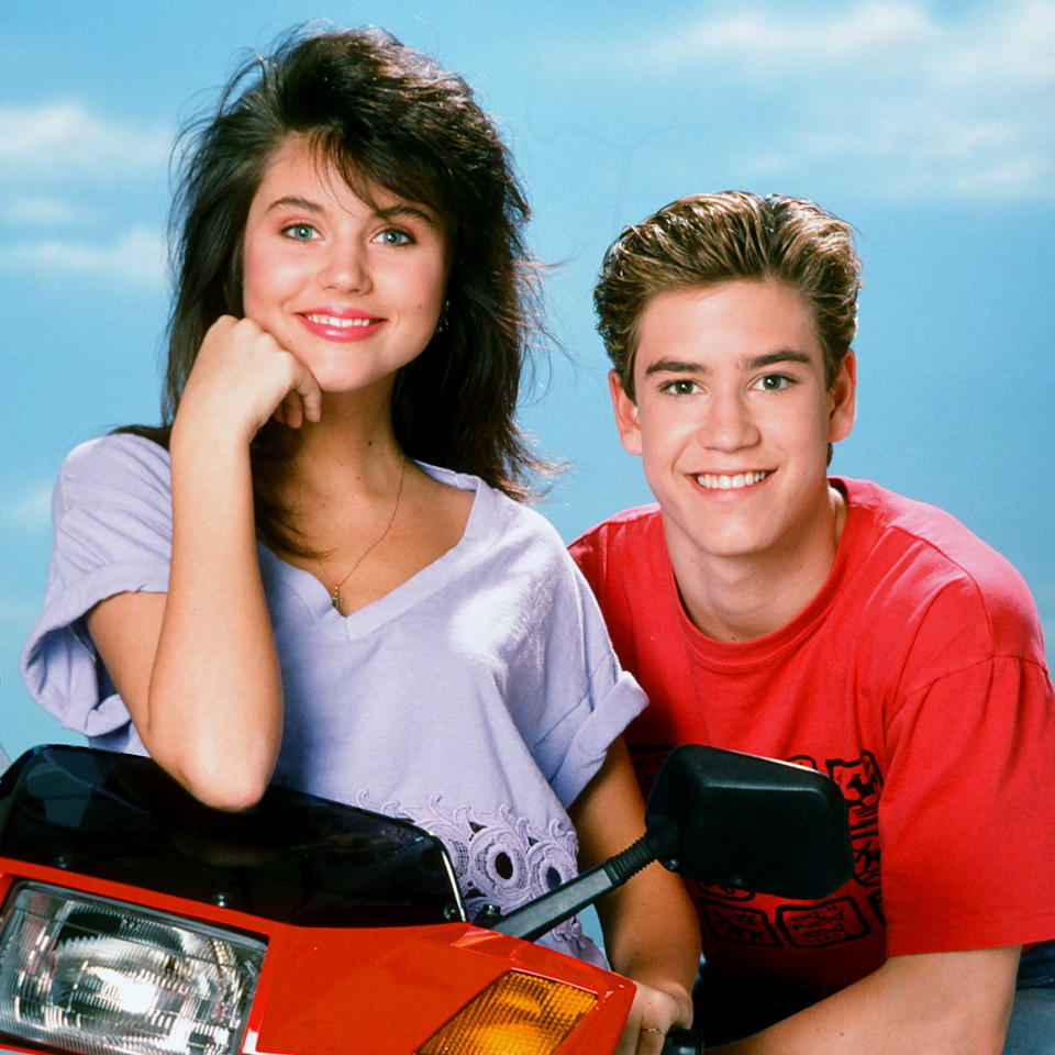 Mark-Paul Gosselaar and Tiffani Thiessen on 