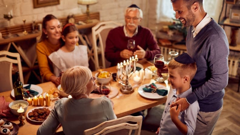 Share your family's Hanukkah traditions with friends and neighbors.