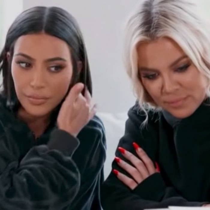 Kim Kardashian and Khloe Kardashian on "The Kardashians"