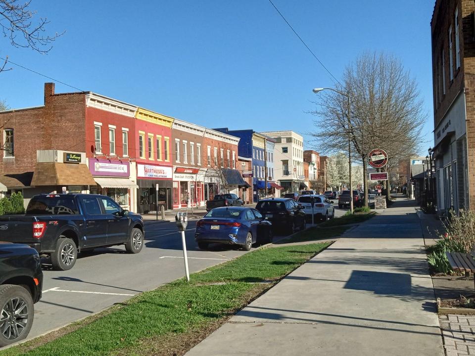 This is a view of the 900 block of Main Street in Honesdale. Greater Honesdale Partnership, with Honesdale Borough, is planning a major downtown Main Street upgrade to improve both public safety and aesthetics.