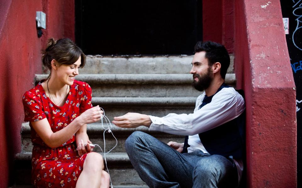 'Smackable': Levine starred in Begin Again opposite Keira Knightley