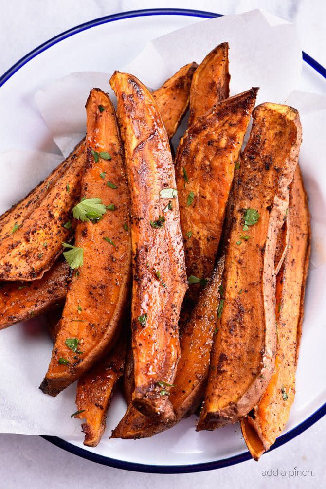 Spicy Roasted Sweet Potato Wedges