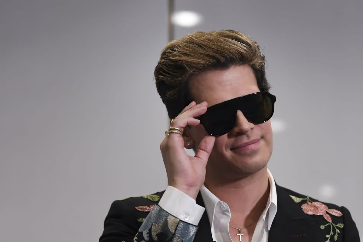 Milo Yiannopoulos is allegedly departing from his chief of staff position at Yeezy Apparel   (EPA)