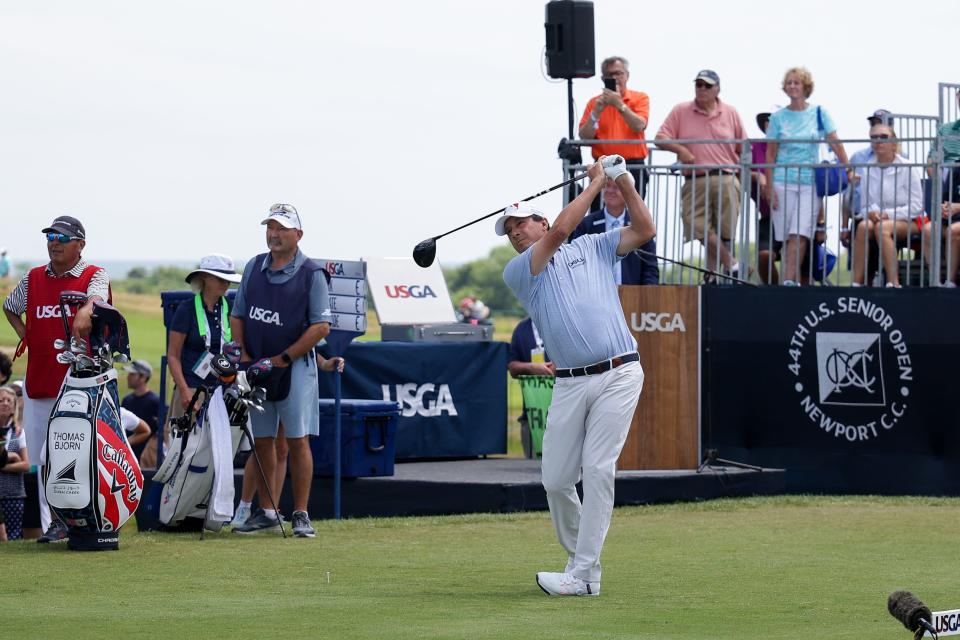 Billy Andrade juega durante la primera ronda del US Senior Open el jueves.