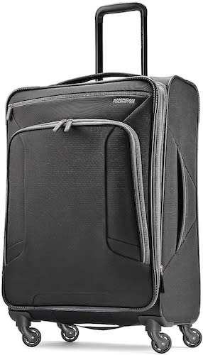 A photo of American Tourister  4 Kix Expandable Softside Luggage with Spinner Wheels. (PHOTO: Amazon Singapore)