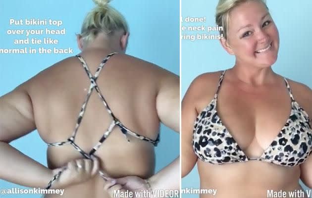 Ashley Graham shows off bikini hack for women with big boobs