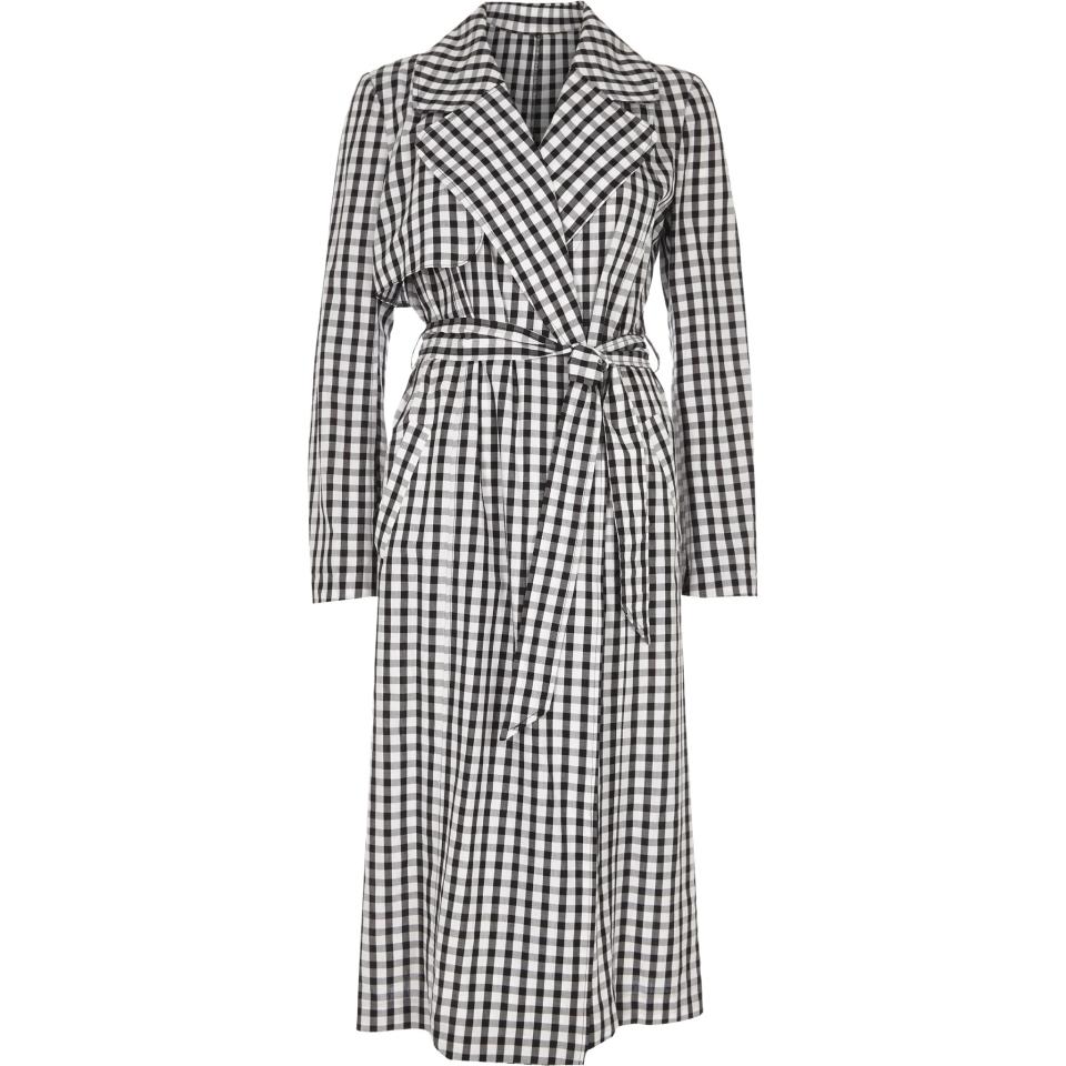 Gingham Trench Coat