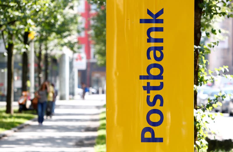 FILE PHOTO: A Postbank sign is seen in Munich