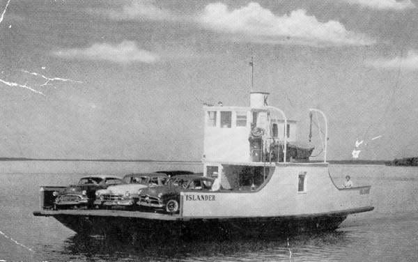 Ferry "Islander" carrying cars to Sanibel Island.