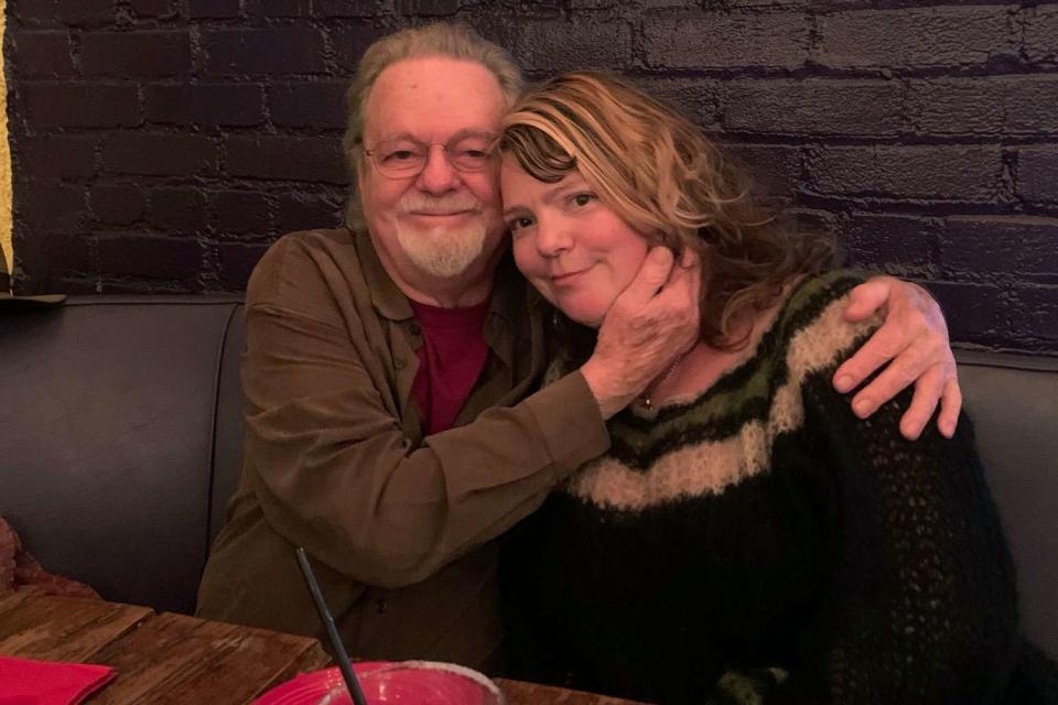 <p>Dylan Cunniffe</p> Russ (left) and China Tamblyn in December 2019 in Santa Monica, Calif.