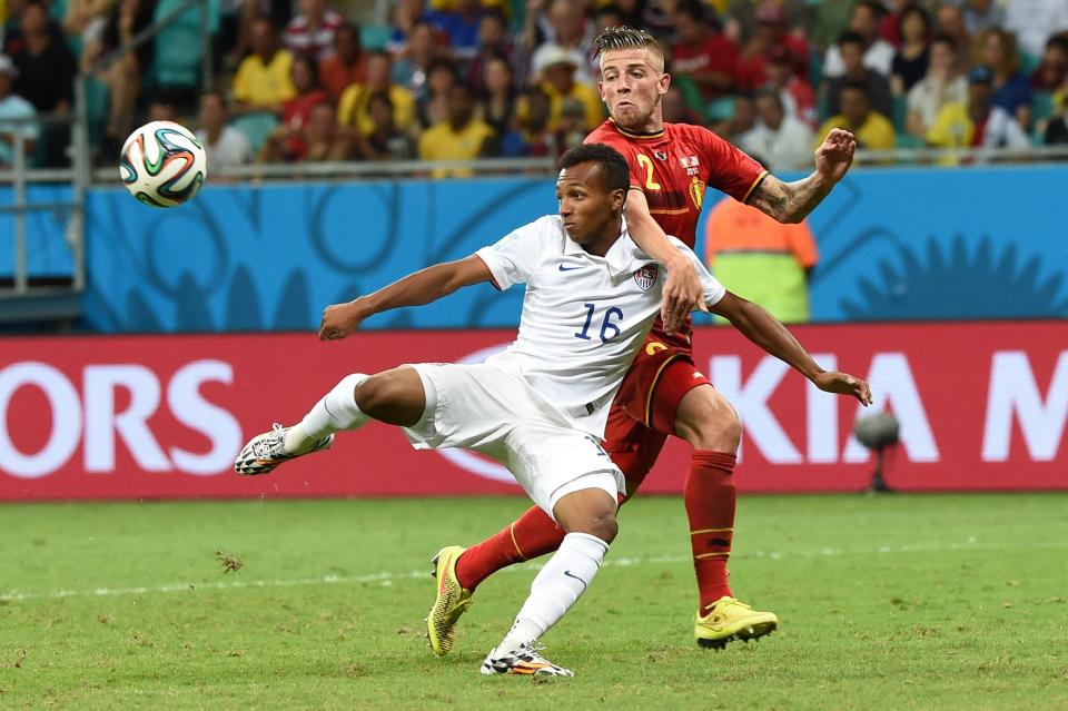 Six years have passed since Julian Green (left) scored against Belgium at the 2014 World Cup. (Francisco Leong/Getty Images)