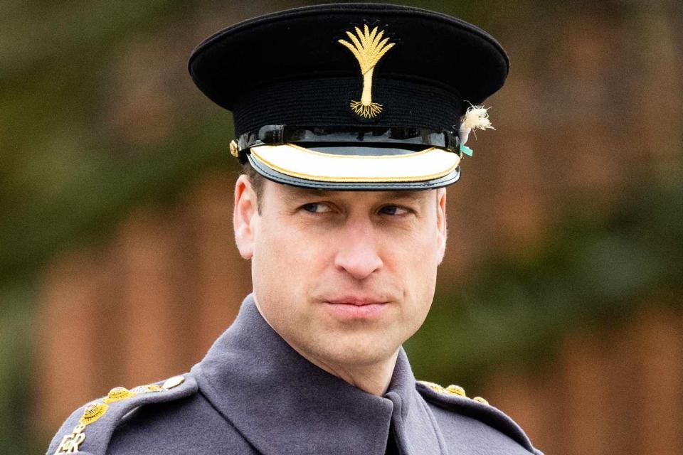 <p>Samir Hussein/WireImage</p> Prince William at the St Davids Day Parade on March 1, 2023 in Windsor, England.