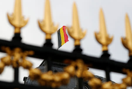 A Belgian national flag flies over the Royal Palace in Brussels, Belgium December 19, 2018. REUTERS/Francois Lenoir