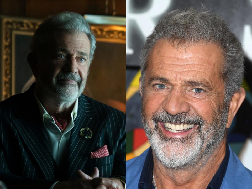Mel Gibson as Cormac in "The Continental" and at the "Father Stu" Photo Call at The London West Hollywood at Beverly Hills on April 01, 2022.