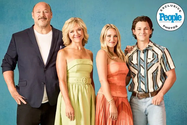 <p>Sonja Flemming/CBS</p> Will Sasso, Rachel Bay Jones, Emily Osment and Montana Jordan of 'Georgie & Mandy's First Marriage'