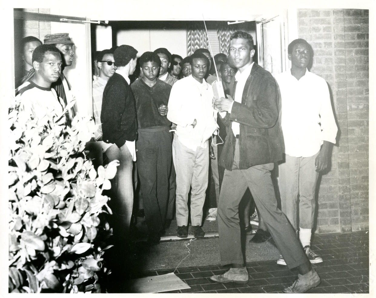 Photo of the Tuskegee student uprising in 1968