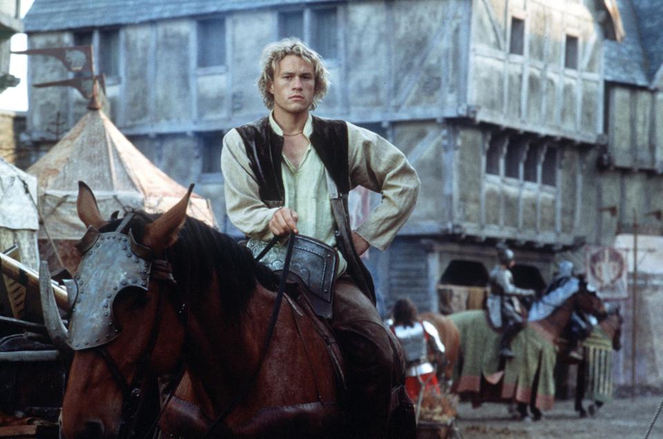 385099 13: Actor Heath Ledger stars as William Thatcher in Columbia Pictures "A Knight's Tale." (Photo by Egon Endrenyi/Columbia Pictures/Sony Pictures)