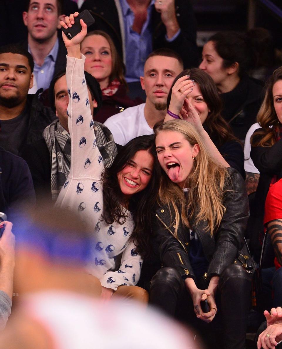 celebrities attend the detroit pistons vs new york knicks game