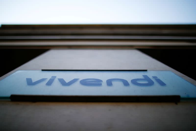 FILE PHOTO: French media giant Vivendi logo in Paris