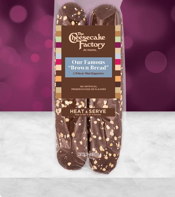 <h1 class="title">Cheesecake Factory's Famous Brown Bread Is Officially Coming to Grocery Stores</h1><cite class="credit">The Cheesecake Factory</cite>